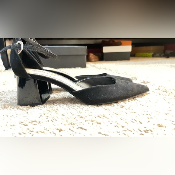 Pointed suede block heels - Picture 4 of 5